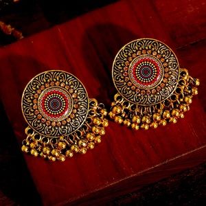 Indian Pakistani Afghani Boho vintage Ethnic Drop Earrings Jhumka jhumki💕
